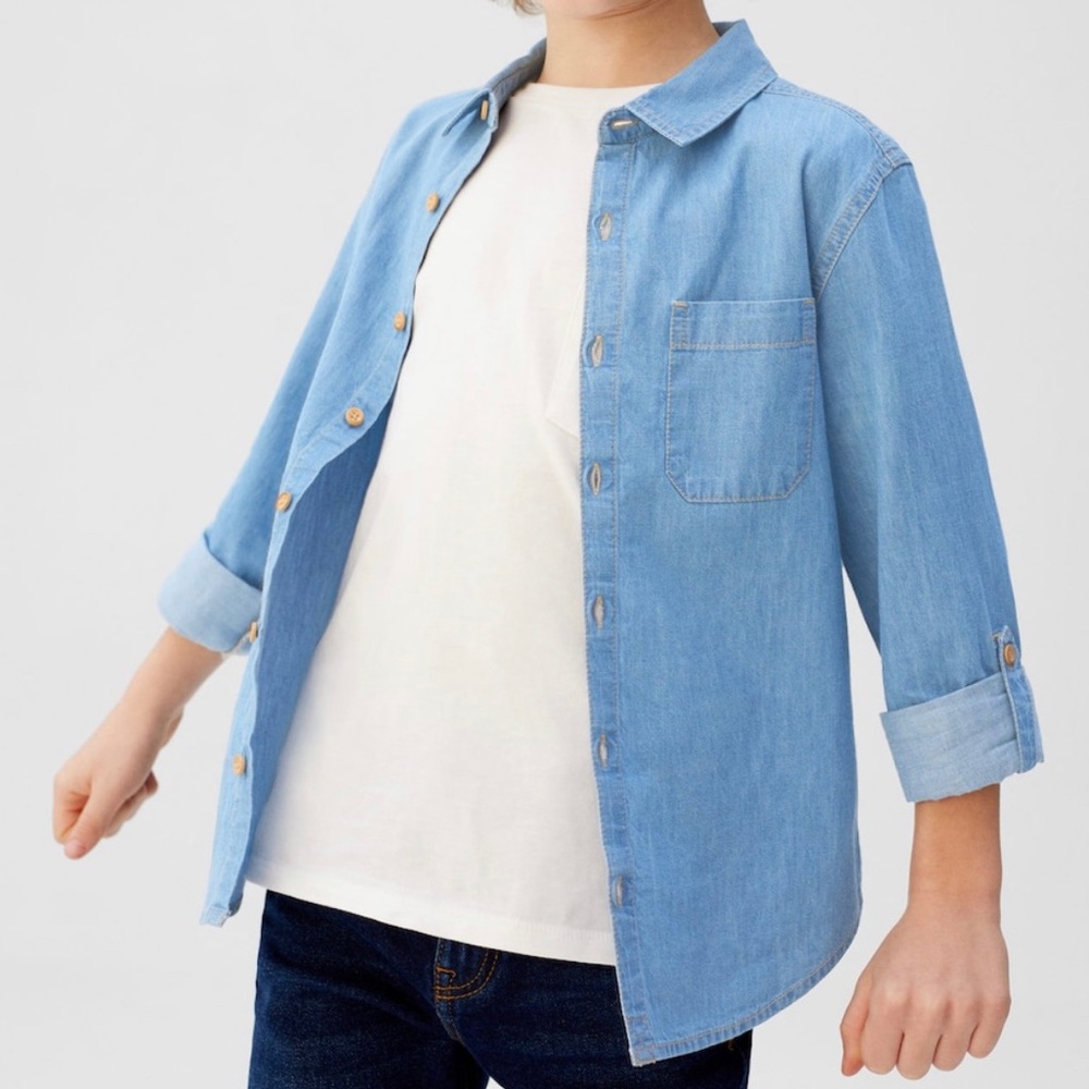 Mango boys denim shirt top